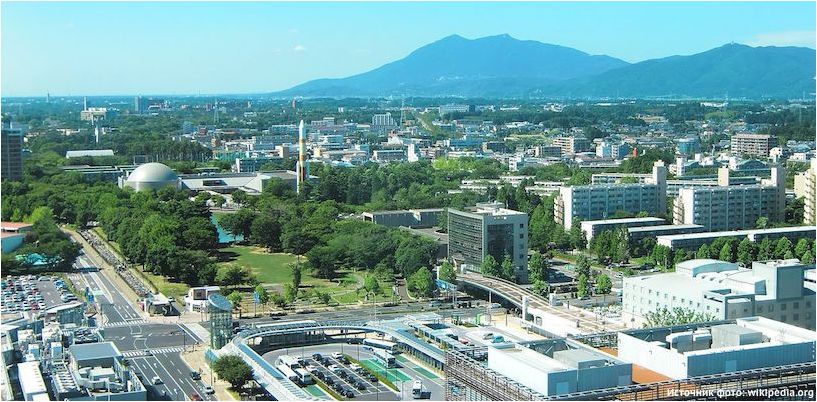 Vaade Tsukuba mäele ja Tsukuba keskusele