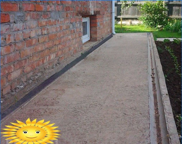 DIY betoonist pimeala maja ümber: samm-sammult juhised