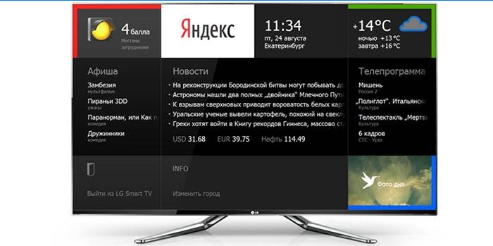 Yandexi brauser teleriekraanil