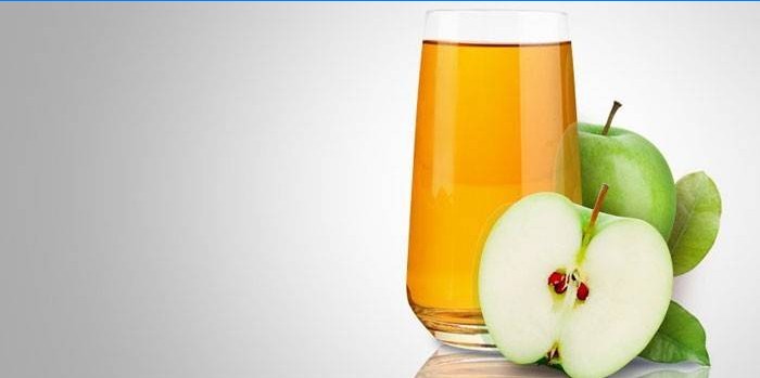 Klaasis õunamahl ja õunad