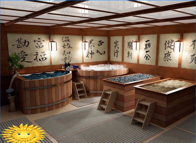 Jaapani vann: ofuro, furako, omadused ja näited