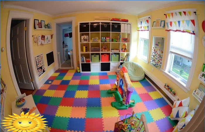 Lasteaia põrandakate: võimalused, plussid, miinused