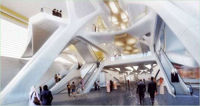 Saudi Araabia luksuslik kõrghaljastusega metroojaam, mille on ehitanud suurepärane Zaha Hadid