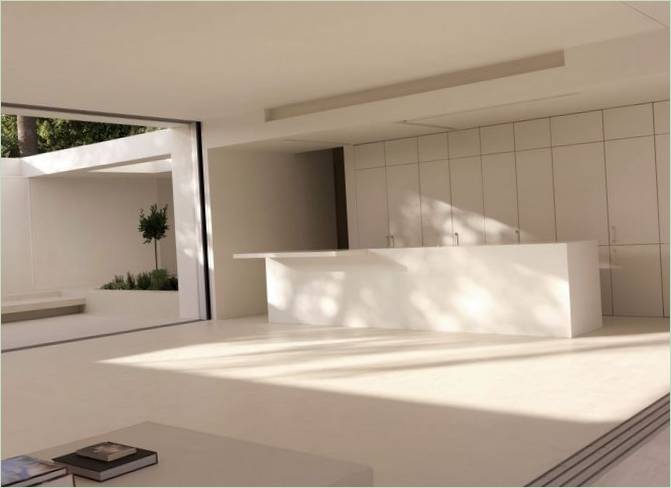 Valge minimalistlik köök